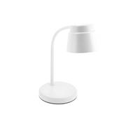 GTV Lampe de Bureau Helin, 350 Lumens, Lumière de Lecture 4000K, Lampe LED de Bureau, Lampe de Chevet, Lampe de Table, avec Câble d'Alimentation 150 cm, Blanc, Stable et Moderne