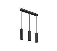 GTV Lighting - Lampe Suspendue LED TRESOS II pour Intérieurs Scandinaves Minimalistes ou Modernes, Suspension Luminaire avec Longueur de Câble Réglable, 3xGU10, Aluminium, IP20, max. 3x20W, Noir
