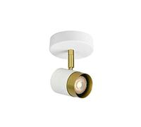 GTV lighting Orio Plafonnier LED en aluminium IP20 1 ampoule orientable Spot de plafond moderne pour cuisine, salon, chambre à coucher Blanc