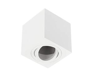 GTV lighting Plafonnier AVEIRO en aluminium, 80 x 80 x 85 mm, IP20, max. 20 W, carré, blanc.