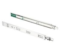 GTV Lot de 8 glissières de tiroir H45-45,3 x 350 mm - En acier galvanisé robuste - Système d'abaissement automatique - Rail télescopique - Guide à billes - Charge maximale : 30 kg
