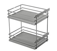 GTV - Organiseur de cuisine Movixpro | Équipement cargo | Système d'étagères extensibles | Largeur extérieure 300 mm | 2 étagères | Sans rails | Anthracite