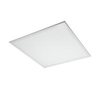 GTV Panneau LED MODULAR, 40W 4800lm, 3000K Blanc Chaud, 60x60cm, IP54, Éclairage Professionnel pour Bureaux et Commerces, Plafonnier Encastrable Blanc