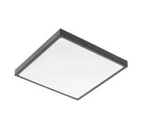 GTV Plafonnier LED Carré ALTAR, 24W, Lumière Blanche Neutre 4000K, 1680 lm, IP44, 295x295mm, Luminaire Moderne pour Salle de Bain, Cuisine et Bureau, Noir