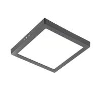 GTV Plafonnier LED Carré MATIS PLUS, Luminaire en Saillie 24W, 2000lm, Lumière Blanche Neutre 4000K, Angle 120, IP20, pour Salon, Bureau et Couloir, Aluminium Noir
