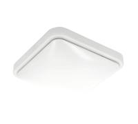 GTV Plafonnier LED Carré ROSALI, 24W 1920lm, Lumière Blanche Neutre 4000K, IP44 Étanche, 325x325mm, Luminaire Moderne pour Salle de Bain, Cuisine et Couloir, Blanc