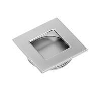 GTV Poignée de Meuble Encastrable Carrée B226, 40.5 mm, Design Affleurant pour Portes Coulissantes, Sécurité Accrue sans Bords Saillants, en ZnAl, Finition Aluminium