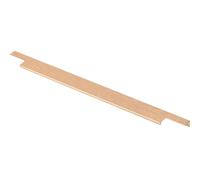 GTV Poignée de meuble LIND or brossé anodisé, distance de perçage de 224 mm, longueur : 496 mm, barre de poignée de 18 mm de large, poignée profilée de bord pour cuisines, armoires, tiroirs
