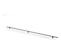 GTV Poignée de meuble LINEA - Poignée barre en aluminium 1200 mm, Poignée de cuisine Poignée d'armoire Noir Mat, Entraxe 2x512 mm, Cannelé, Moderne