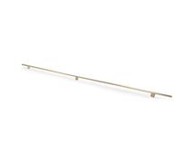 GTV Poignée de meuble LINEA - Poignée barre en aluminium 1200 mm, Poignée de cuisine Poignée d'armoire Or Clair Brossé, Entraxe 2x512 mm, Cannelé, Moderne