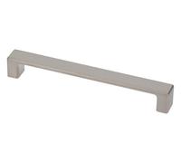 GTV Poignée de Meuble Moderne MODENA, Entraxe 192 mm, Longueur 204 mm, Design Géométrique Rectangulaire, en Zamak (ZnAl), pour Cuisine et Tiroir, Finition Couleur Aluminium
