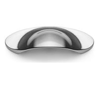 GTV Poignée en coquillage SHELL, design ergonomique, en zinc robuste, avec vis M4, longueur 60 mm, distance entre les trous de 32 mm, pour commode de cuisine, acier inoxydable brossé