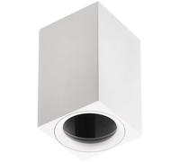 GTV - Spot de surface Plafonnier Spot GU10 Carré Aluminium Blanc Lampe de plafond Éclairage intérieur Applique en saillie Downlight Luminaire moderne pour la maison