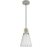 GTV Suspension KALIOPE, plafonnier, 8143, AC220-240V, 50/60Hz, 1*E27, max. 40W, IP20, diamètre 18 cm, simple, gris/doré