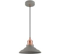 GTV Suspension LORET, plafonnier LORET M, 8854, AC 220-240 V, 50/60 Hz, 1*E27, max. 40 W, diamètre 20,5 cm, IP20, gris simple