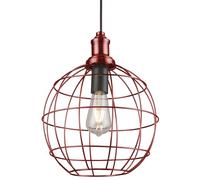 GTV Suspension VIELA - suspension boule en métal vieil or, Ø 29 cm, design loft & industriel, plafonnier décoratif, douille E27 à une ampoule