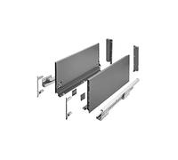 GTV - Système de Tiroirs Axis Pro, Ensemble de Tiroirs, Extraction Totale, Amortissement Intégré, Charge 40 kg, Tiroir Coulissant avec Fermeture Douce - Largeur 300 mm, Hauteur 200 mm, Anthracite