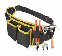 Gtwinsone Ceinture Outils en Tissu d'Oxford Ceinture Porte Outil mit 14 Poches Bricolage Sacoche Plaquiste Réglable Sac Outils Porte Pochette pour Charpentier Electricien Constructeur (Noir)