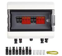 GTYORUS Boîtier De Raccordement Solaire Photovoltaïque IP65, Protection Contre Les Surtensions PV Solaire Parafoudre 3P DC 1000V 32A Boîte à Fusibles, 2 String 13 Modules(2 in 2 out)