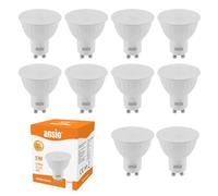 GU10 LED Paquet de 10, Ampoule GU10 LED, Blanc Chaud Halogene LED Ampoule, Non dimmable, 5W équivalent à 35 watts,350 lumens, 3000K, angle du faisceau 120 °