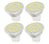 GU4 MR11 Ampoules LED, 5W Equivalent à 50W lampe halogène,500LM, AC/DC 10-30V Spot LED Encastrable GU4 pour Meuble Cuisine Camper, non-dimmable, lot de 4 (Color : Cool White 6000K)
