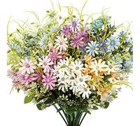 Guagb Lot de 6 Fleurs artificielles en Soie synthétique pour intérieur et extérieur