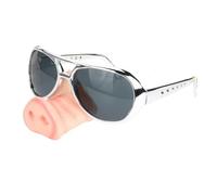 Guangcailun Lunettes de fête créatives, Accessoires d'halloween, Accessoires Photo, Lunettes de Festival, pour Profiter des événements, décoration Cosplay, de Mascarade, Argent, 15 x 7 cm