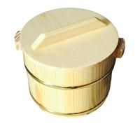Guangcailun Seau à riz en bois, tonneau pour riz cuit à la vapeur, accessoire de cuisine pratique, bol sushi en bois durable et utile pour la préparation des, Type A, 20 cm