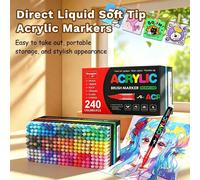 GuangNa 408 Couleurs/360 Couleurs Style Valise Marqueurs de Peinture Acrylique, 366 Couleurs/288 Couleurs/240 Couleurs Style Sac à Main 12-288 Couleurs Optionnel Boîte Marqueurs de Peinture Acrylique