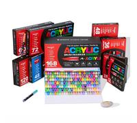 Guangna - marqueurs de peinture acrylique, pointe de pinceau, système de contrôle d'encre liquide directe, stylo de peinture de qualité professionnelle pour toute Surface 240 Colors