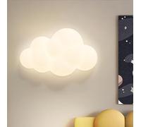 GUANSHAN Applique murale 3D Cloud LED pour chambre d'enfant, lampe de chevet, veilleuse, éclairage mural décoratif, lampe murale de fond pour chambre à coucher, salon, escaliers, 18 W, 3 éclairages