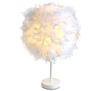GUANSHAN Lampe de chevet en plumes sphériques Abat-jour de chevet Lampe de table en plumes moderne Abat-jour de bureau pour salon, chambre, bar, restaurant, hôtel