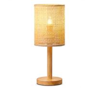 GUANSHAN Lampe De Table En Rotin Faite À La Main Veilleuse Style Wabi-Sabi Lampe De Chevet En Rotin Luminaire De Table Éclairage De Table Décoratif Pour Chambre À Coucher, Salon, Style 1