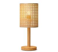 GUANSHAN Lampe De Table En Rotin Faite À La Main Veilleuse Style Wabi-Sabi Lampe De Chevet En Rotin Luminaire De Table Éclairage De Table Décoratif Pour Chambre À Coucher, Salon, Style 2