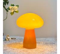 GUANSHAN Lampe de table en verre rétro créative mignonne en forme de champignon pour chambre à coucher, lampe de chevet, éclairage de table décoratif vintage, veilleuse pour salon, chambre à coucher