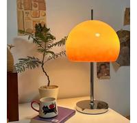 GUANSHAN Lampe de table vintage en verre style champignon, style Bauhaus, dégradé orange, luminaire décoratif d'ambiance, idéal pour une chambre ou un salon.