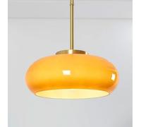 GUANSHAN Lampe pendante en verre dégradé rétro Lampe de plafond en verre vintage Luminaire suspendu Lustre décoratif Lampe suspendue pour chambre à coucher, salon, table à manger