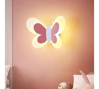 GUANSHAN LED Papillon Lampe Murale Créative - Cartoon Chevet Support Décoratif pour Chambre à Coucher et Chambre d'Enfants