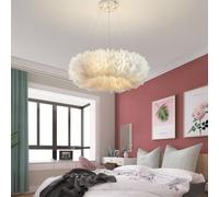 GUANSHAN Lustre Élégant En Plumes Abat - Jour En Plumes Plafonnier Romantique Lustre Lustre Chambre à Coucher, Salon Lustre