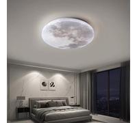 GUANSHAN Lustres de simulation de lune LED Moon Plafonnier Ultra-Mince Rond Plafonnier Entrée Plafonnier Éclairage Mural Applique Murale pour Chambre, Salon, Garçons Filles Chambre