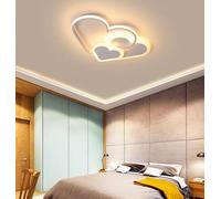 GUANSHAN Plafonnier 3D LED Créatif Stéréoscopique Coeurs Plafonnier Éclairage pour Garçons Filles Chambre Maternelle, Lumière Chaude, 44W, Blanc