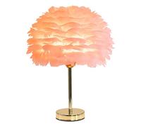 GUANSHAN Plume Lampe de Table Chambre Lampe De Chevet Créative Romantique Simple Moderne Veilleuse Chaude Lumière Décorative Plume Bureau Abat-Jour