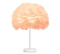GUANSHAN Plume rose abricot Lampe de chevet abat-jour de chevet moderne plume lampe de bureau abat-jour pour salon, chambre, décoration de la maison