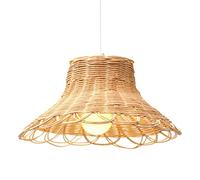 GUANSHAN Rotin Tissage Pendentif Lampe Pastorale Pendentif Lumière Tissé À La Main Rotin Plafonnier Lampe De Chevet Décoration Photographie Lustre Pour Chambre D'enfant, Chambre