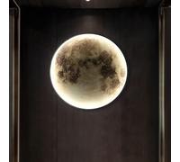 GUANSHAN Simulation Lune Applique Murale Applique LED Lumière De Luxe Lampe De Chevet Lampe Murale Décoration Fond Applique Couloir Entrée Applique Murale pour Chambre, Salon, 30CM/11.9''