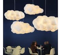 GUANSHAN Suspension en forme de nuage - Lustre créatif en coton flottant pour chambre à coucher, salle à manger, couloir