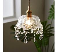 GUANSHAN Suspension en verre, abat-jour en cristal, lustre, lampe de chevet, lustre décoratif pour chambre, couloir, salle à manger, véranda