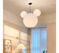 GUANSHAN Suspension ours mignon en polyéthylène, lustre blanc de dessin animé, plafonnier créatif pour chambre d'enfant, lumière chaleureuse pour chambre de garçons et de filles