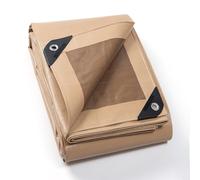 GUARD SHIELD Bâche de Protection avec œillets - Imperméable - 3 m x 3 m - Beige/Kaki - 190 g/m² - Bâche de Protection - Bâche Multi-usages - Indéchirable - Stabilisée aux UV - Résistante à la