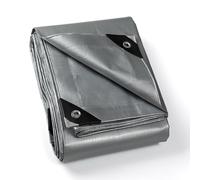 GUARD SHIELD Bâche de Protection avec œillets - Imperméable - 4 m x 8 m - Gris - 200 g/m² - Bâche de Protection - Bâche Multi-usages - Résistante à la déchirure - Stabilisée aux UV - Résistante à la
